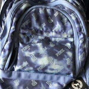 PINK Victoria's Secret Blue Tie-Dye Backpack
